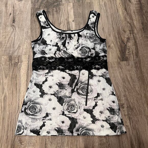 Y2K Whimsygoth Fairy Grunge Lace Milkmaid Bow Tank - Picture 2 of 6